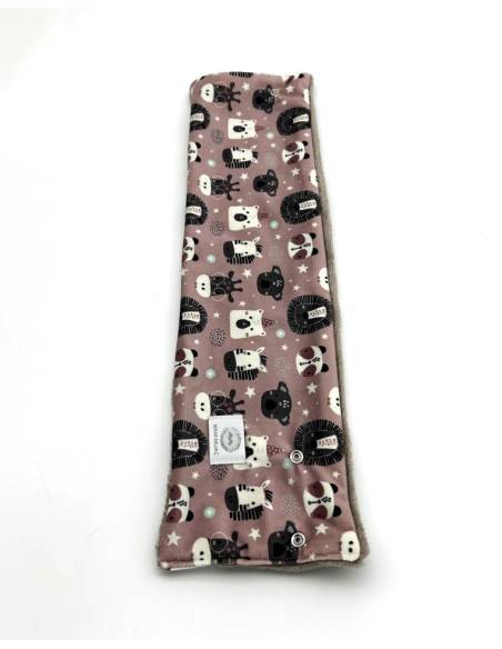 Cuello Pelo Zebra rosa