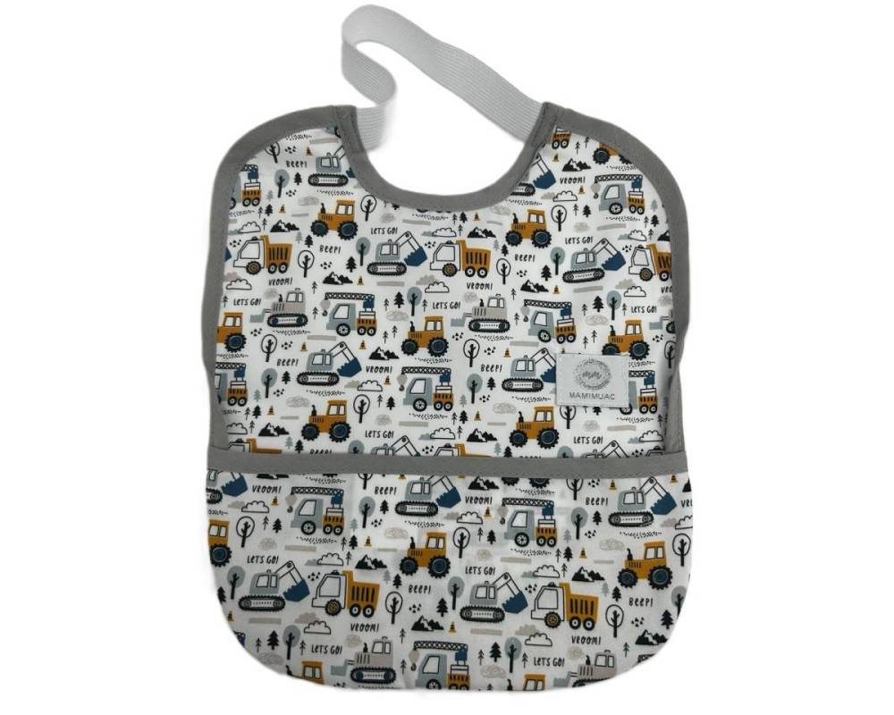 Babero Goma Tractor gris  | Mamimuac