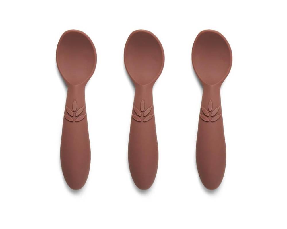 NU125 Ella cuchara silicona 3-pack Mahogany