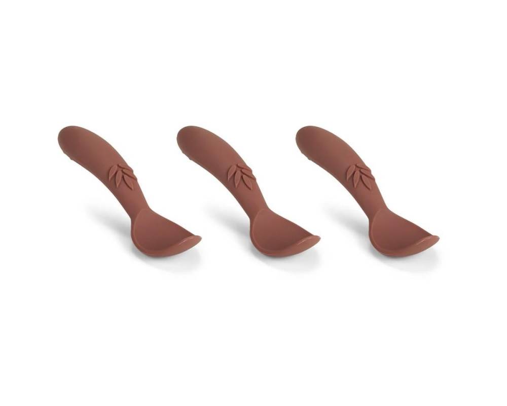 NU125 Ella cuchara silicona 3-pack Mahogany
