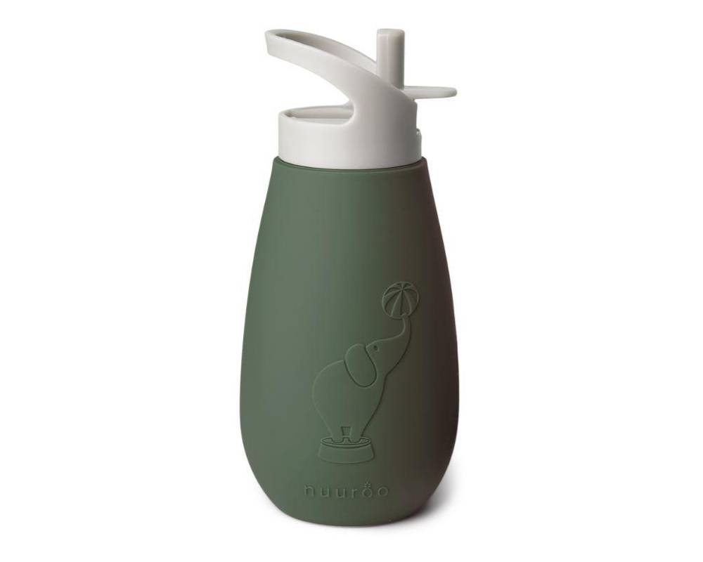 NU387 Pax botella silicona - 350 ml Dusty green