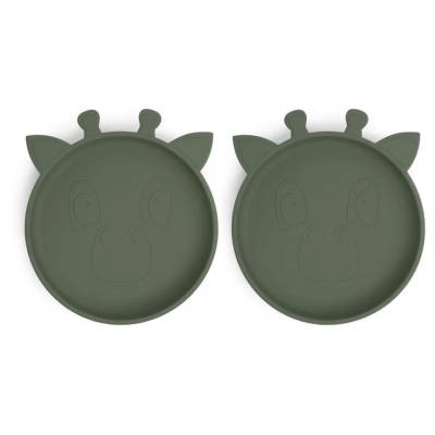 NU371 Akila plato 2-pack Girafa Dusty green