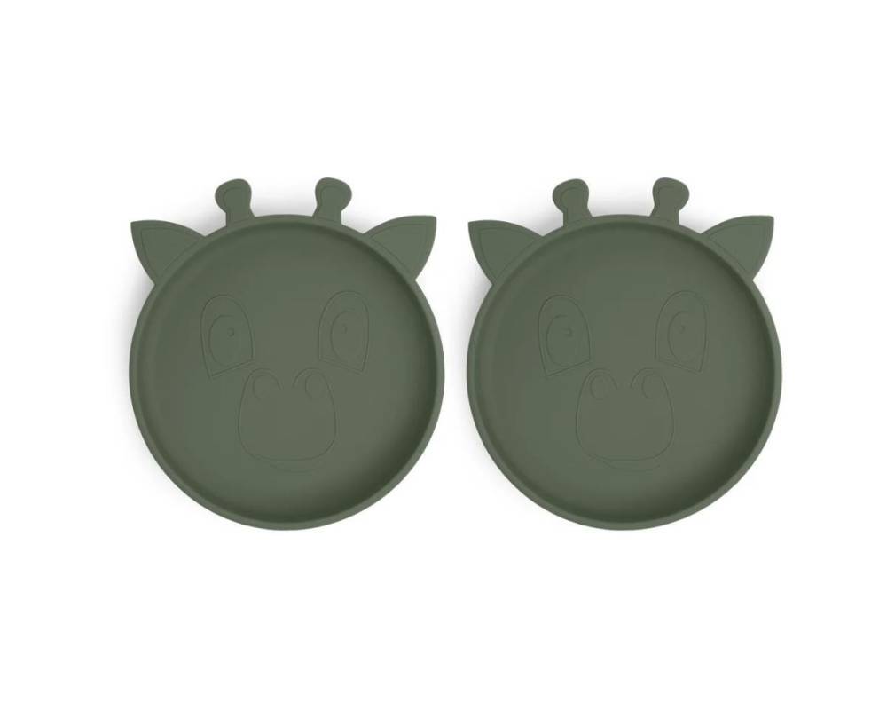 NU371 Akila plato 2-pack Girafa Dusty green
