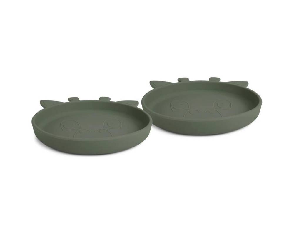 NU371 Akila plato 2-pack Girafa Dusty green