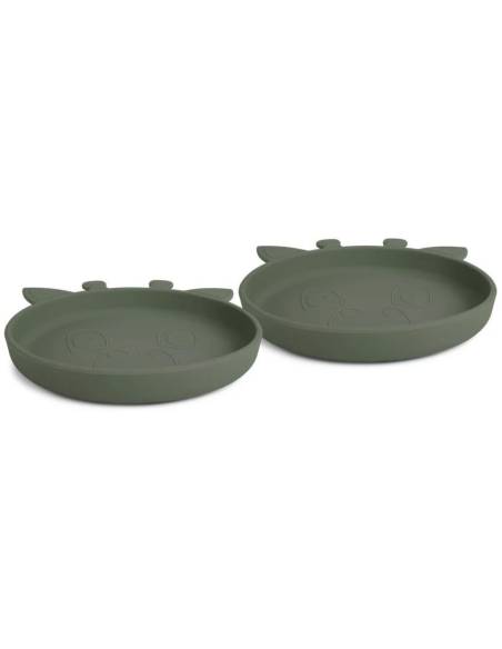 NU371 Akila plato 2-pack Girafa Dusty green