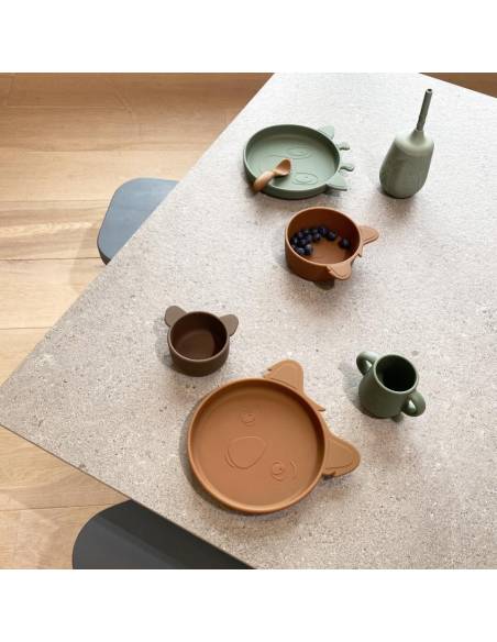 NU371 Akila plato 2-pack Girafa Dusty green