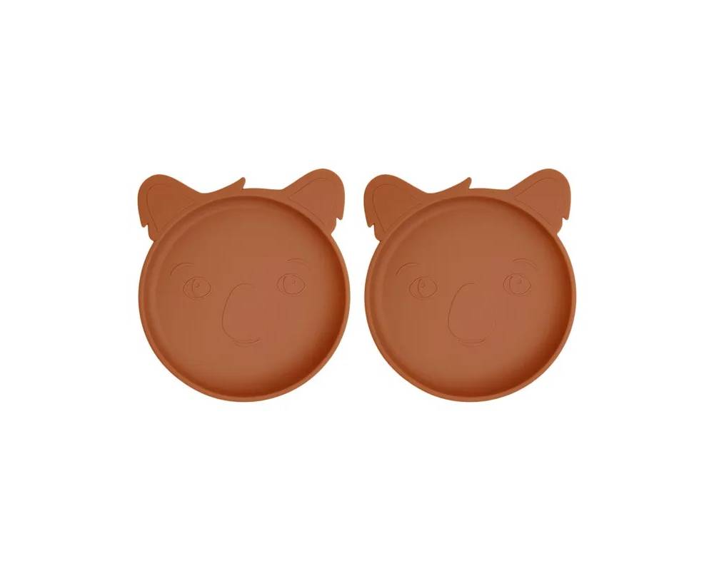 NU372 Akila plato 2-pack Koala Caramel Café