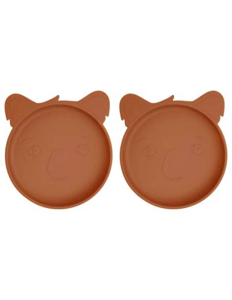 NU372 Akila plato 2-pack Koala Caramel Café