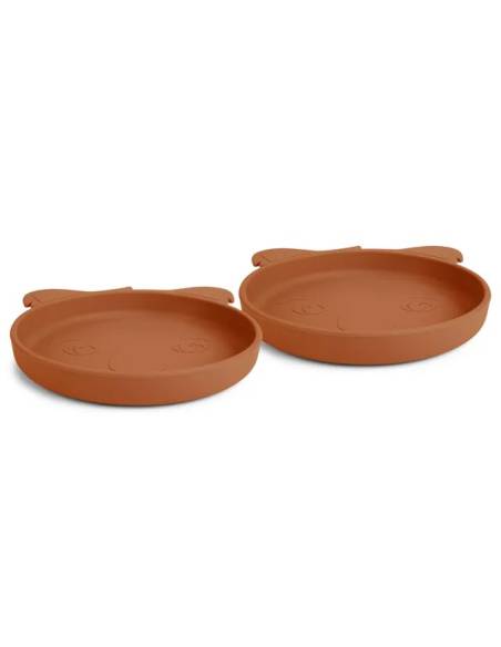 NU372 Akila plato 2-pack Koala Caramel Café