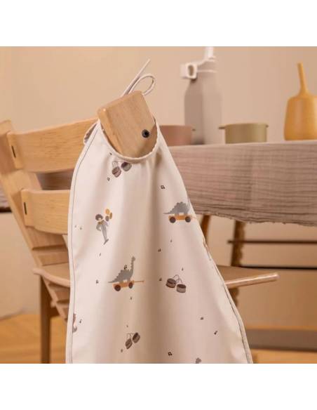 NU439 Alberte babero extra largo Music Dino