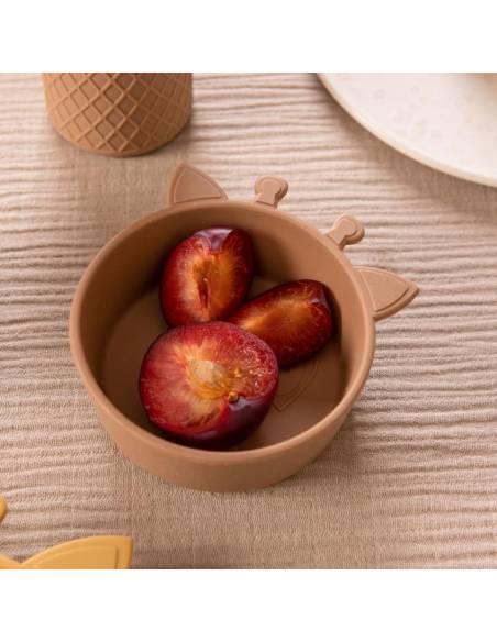 NU477 Lykke sil dinner set 4-pack Giraf Chocolate