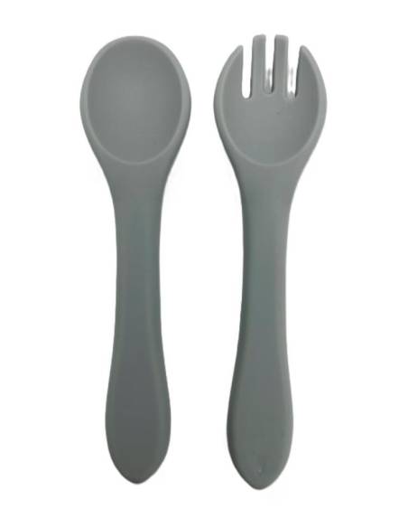 CUBIERTOS SILICONA GRIS