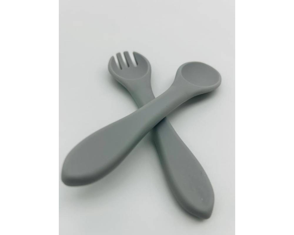 CUBIERTOS SILICONA GRIS