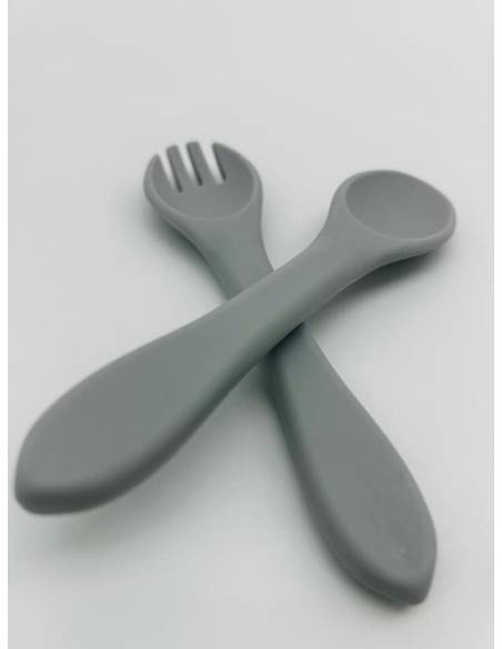 CUBIERTOS SILICONA GRIS