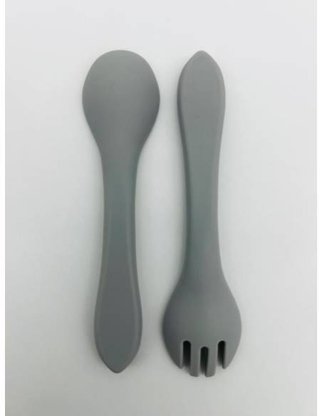 CUBIERTOS SILICONA GRIS