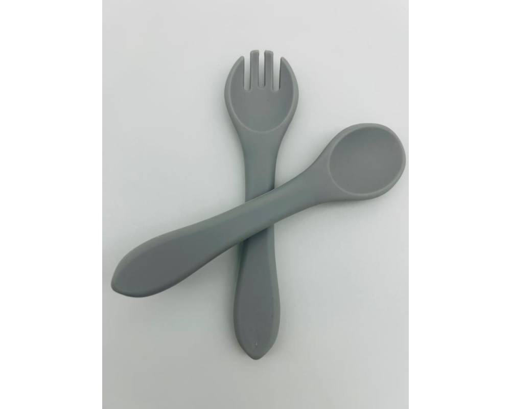 CUBIERTOS SILICONA GRIS