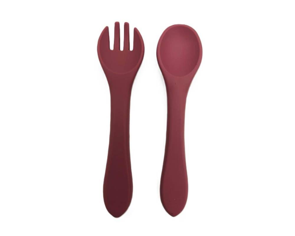 CUBIERTOS SILICONA ROSA PALO