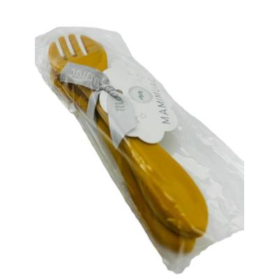 CUBIERTOS SILICONA MOSTAZA