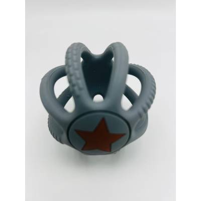 PELOTA MORDEDOR SILICONA GRIS 2