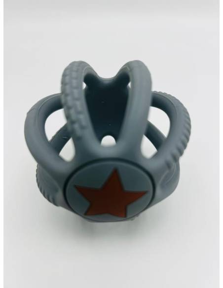 PELOTA MORDEDOR SILICONA GRIS