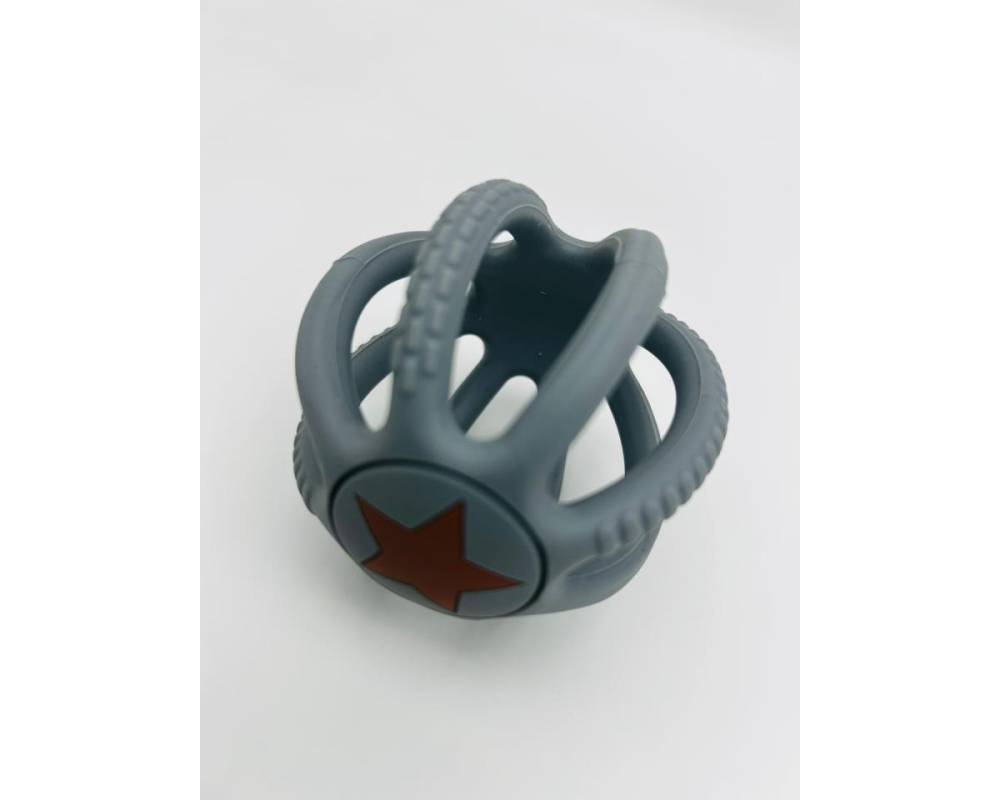 PELOTA MORDEDOR SILICONA GRIS