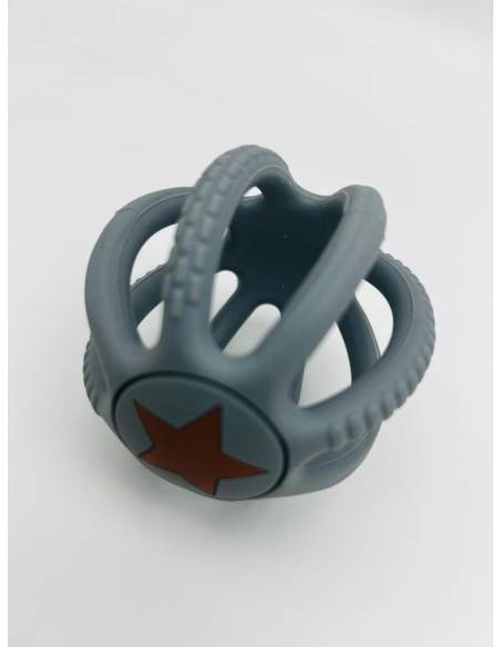 PELOTA MORDEDOR SILICONA GRIS