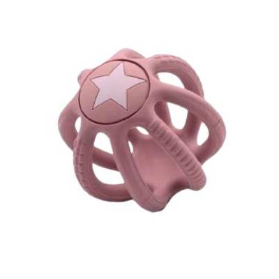PELOTA MORDEDOR SILICONA ROSA