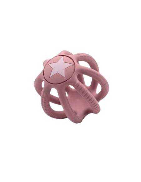 PELOTA MORDEDOR SILICONA ROSA