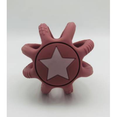 PELOTA MORDEDOR SILICONA ROSA 2