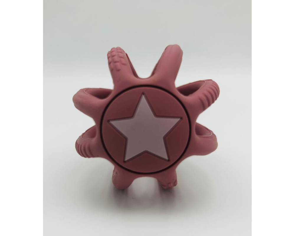 PELOTA MORDEDOR SILICONA ROSA