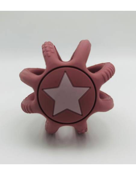 PELOTA MORDEDOR SILICONA ROSA