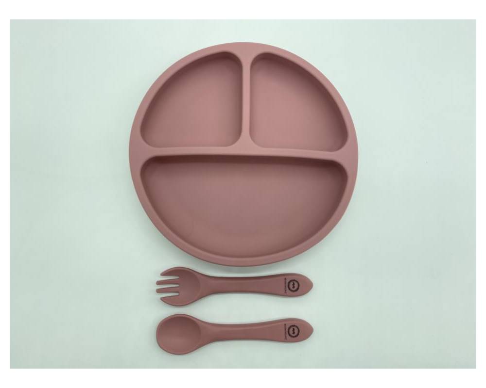 SET PLATO SILICONA ROSA