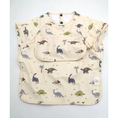 Babero Pocket Dino beig