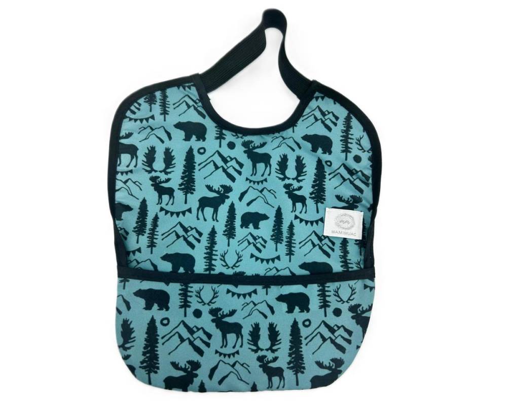 BABERO GOMA IMP  ALCE AZUL