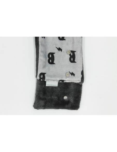 Cuello pelo mascara gris