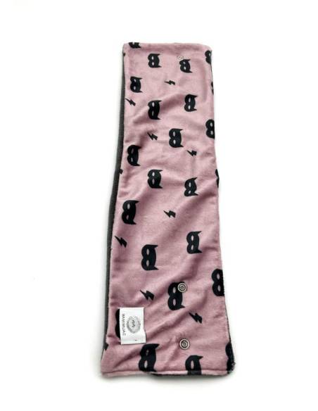 Cuello pelo mascara rosa