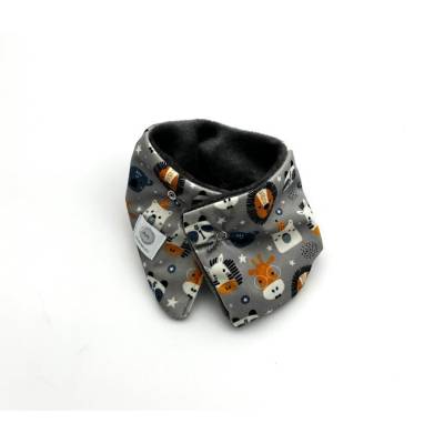 Cuello Pelo Zebra gris