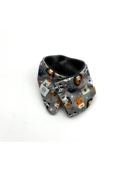 Cuello Pelo Zebra gris
