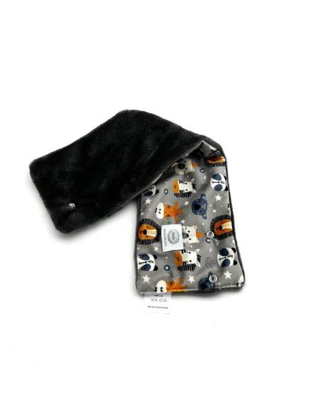 Cuello Pelo Zebra gris