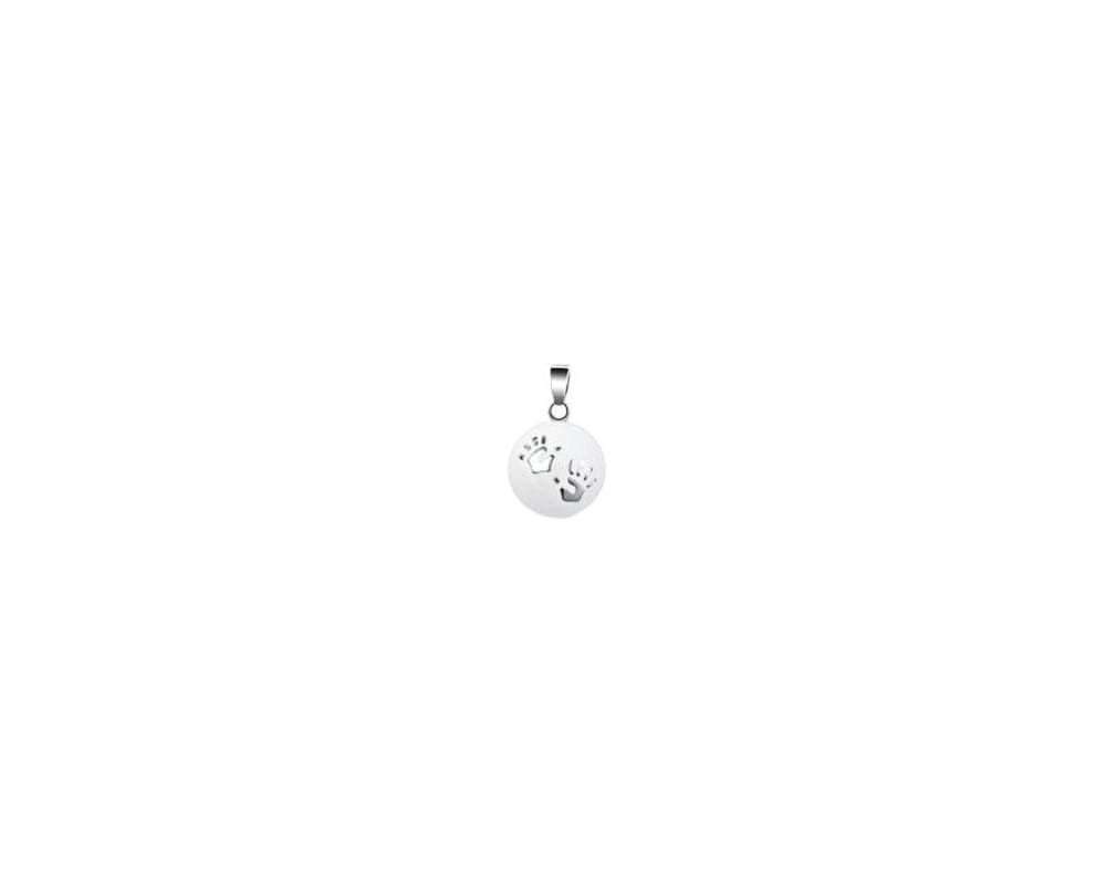 Llamador de Angel Manos Blanco Plata