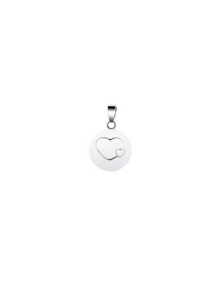 Llamador de Angel Corazones Blanco-Plata