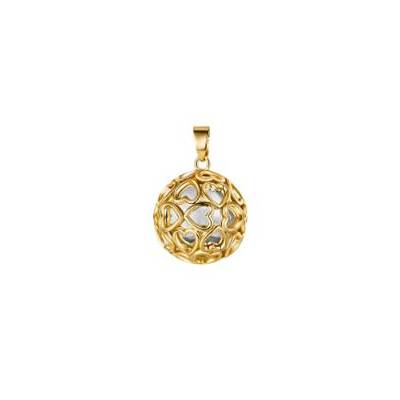 Llamador de Angel Corazones Plata Oro