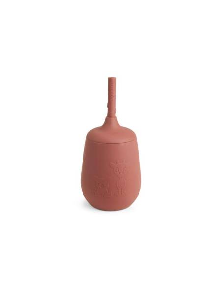 NU114 Adita vaso con caña Mahogany