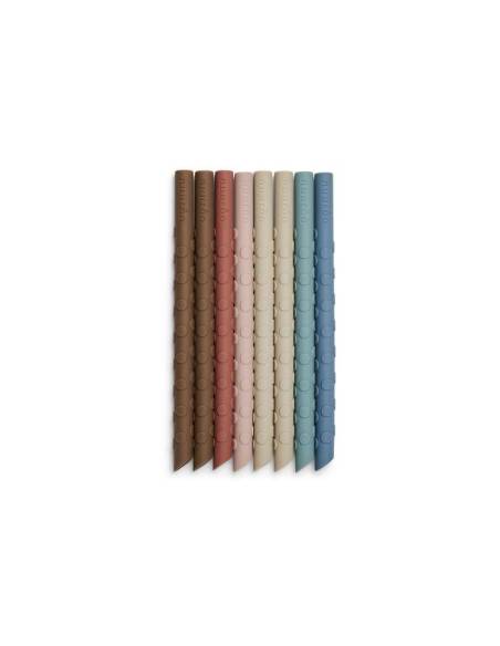 NU116 Ada cañas silicona 8-pack Color mix