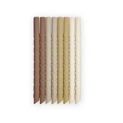 NU474 Ada cañas silicona 8-pack Brown mix