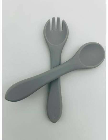 CUBIERTOS SILICONA GRIS