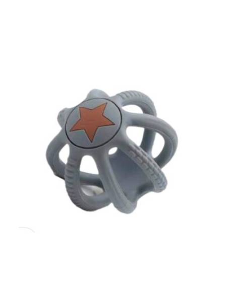 PELOTA MORDEDOR SILICONA GRIS
