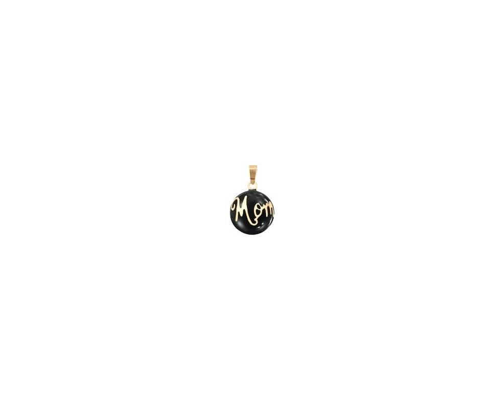 Llamador de Angel Mom negro-oro