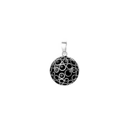 Llamador de Angel circulos negro plata