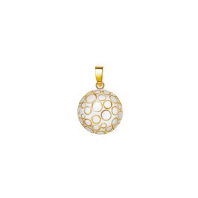 Llamador de Angel círculos blanco-oro